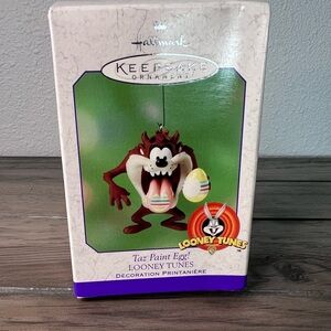 Hallmark Keepsake **NEW** 2001 “Taz Paint Egg!) Looney Tunes Easter Ornament